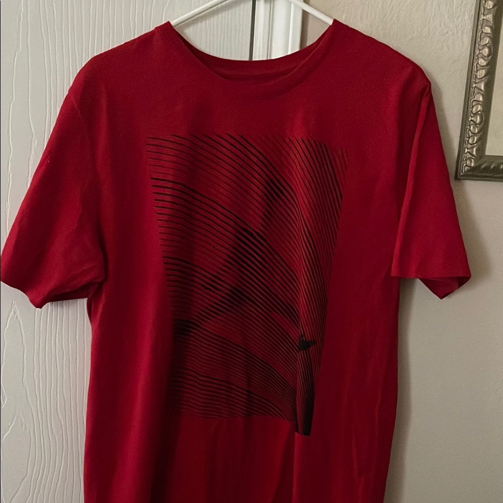 Nike  Jordan Men's Red and Black Graphic Tee